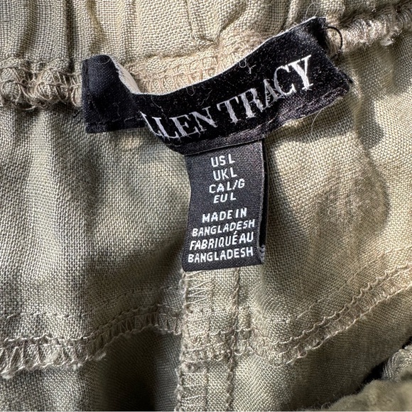 NWT Ellen Tracy Linen Pull On Pants - Picture 7 of 8